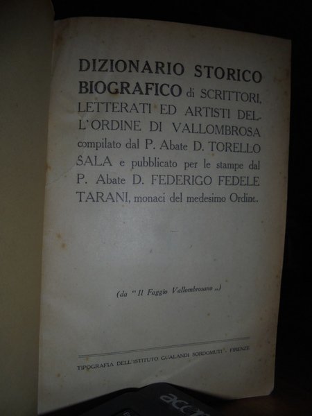 DIZIONARIO Storico Biografico di scrittori, letterati ed artisti dell' Ordine …