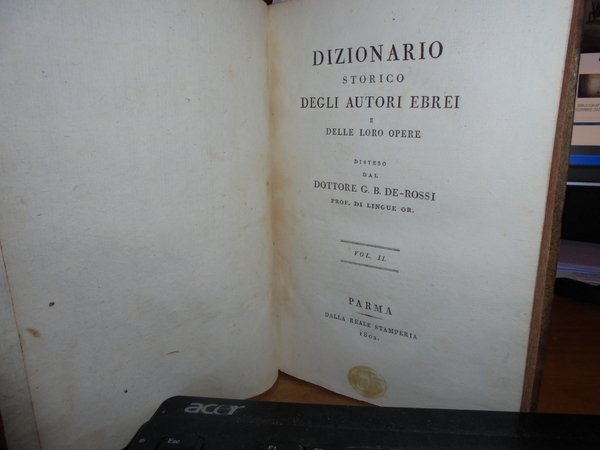 Dizionario Storico degli Autori Ebrei e delle loro opere