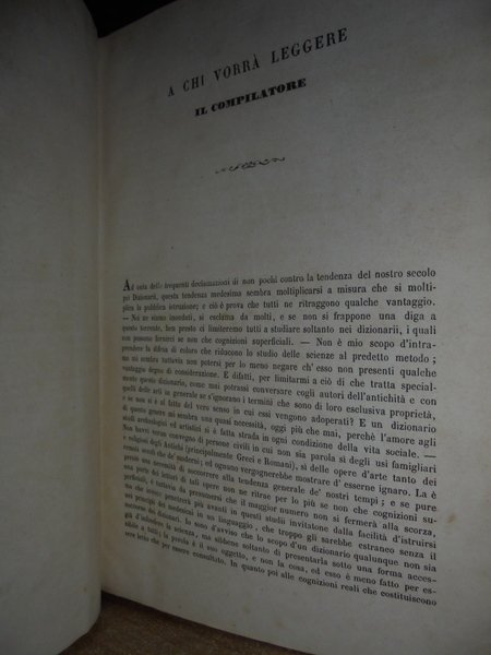 DIZIONARIO universale Archeologico - Artistico - Tecnologico