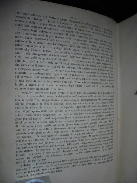 DIZIONARIO universale Archeologico - Artistico - Tecnologico