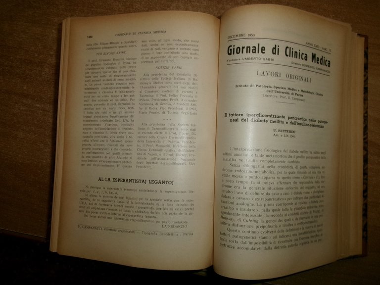 DOMENICO CAMPANACCI. Giornale di Clinica Medica 12 fascicoli legati assieme …