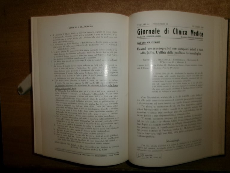 DOMENICO CAMPANACCI. Giornale di Clinica Medica 12 fascicoli legati assieme …