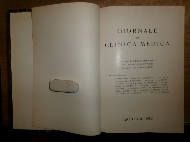 DOMENICO CAMPANACCI. Giornale di Clinica Medica 12 fascicoli legati assieme …