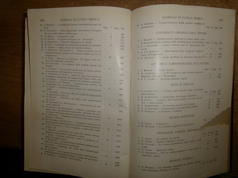DOMENICO CAMPANACCI. Giornale di Clinica Medica 18 fascicoli legati assieme …