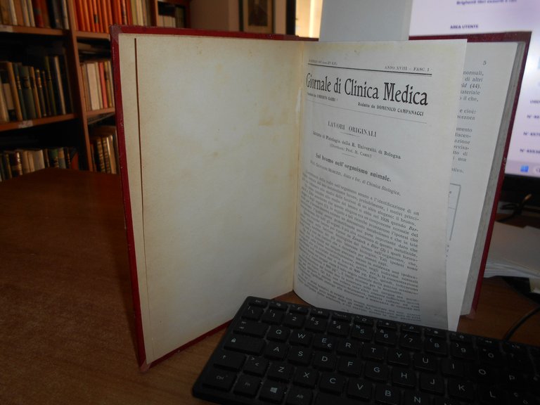 DOMENICO CAMPANACCI. Giornale di Clinica Medica 1937. 18 fascicoli legati …