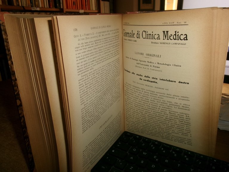 DOMENICO CAMPANACCI. Giornale di Clinica Medica 1943. 18 fascicoli legati …