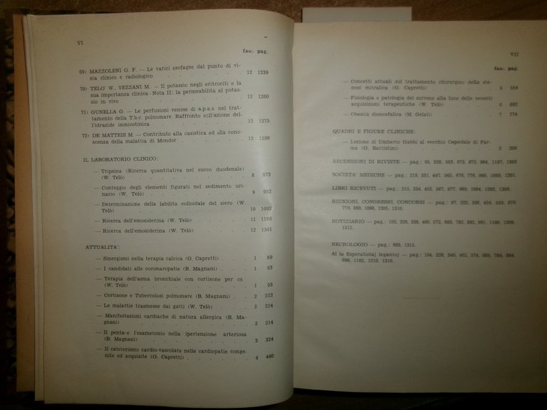 DOMENICO CAMPANACCI. Giornale di Clinica Medica 1952. 12 fascicoli legati …