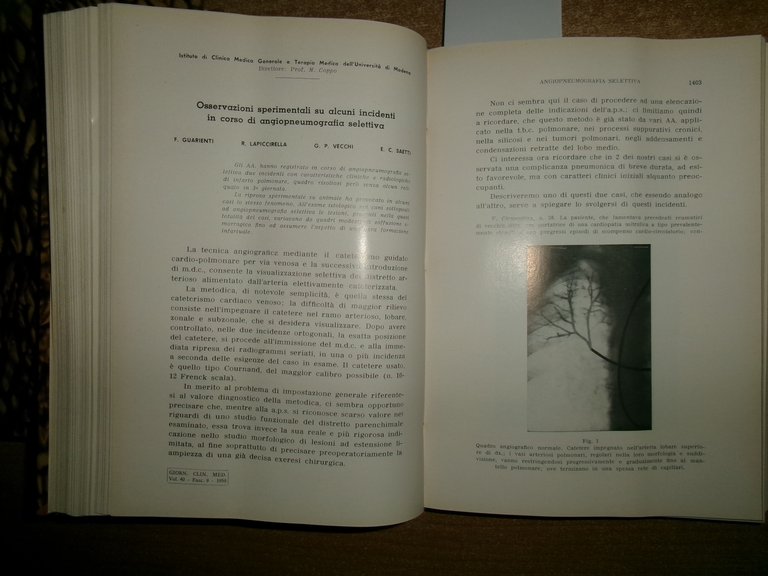 DOMENICO CAMPANACCI. Giornale di Clinica Medica 1959 12 fascicoli in …