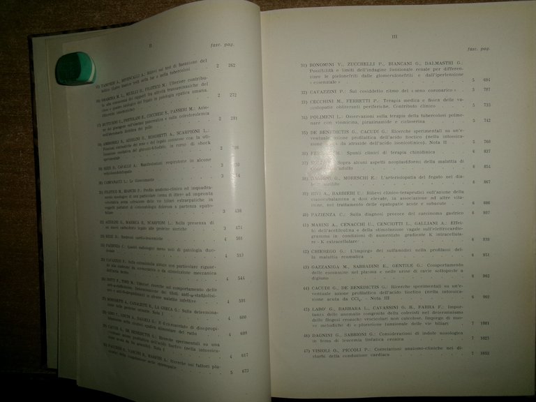 DOMENICO CAMPANACCI. Giornale di Clinica Medica 1959 12 fascicoli in …