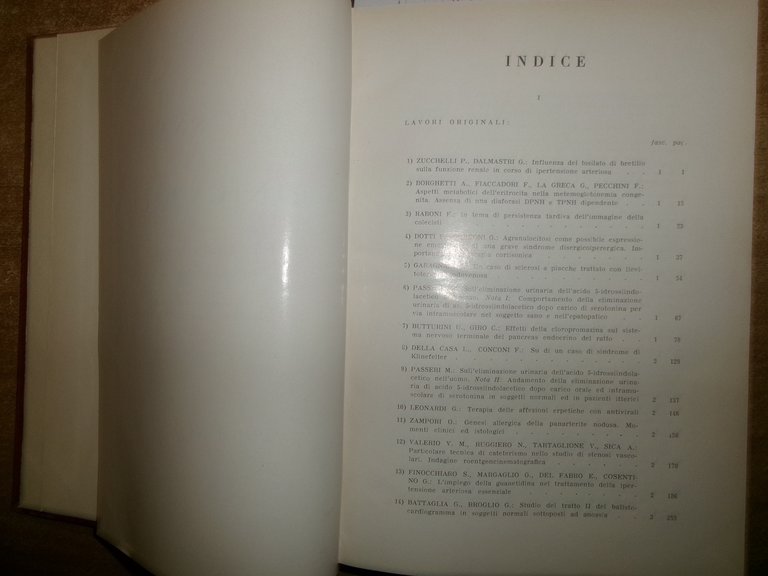 DOMENICO CAMPANACCI. Giornale di Clinica Medica 1961 - 12 fascicoli …