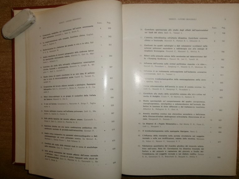 DOMENICO CAMPANACCI. Giornale di Clinica Medica 1964 12 fascicoli legati …