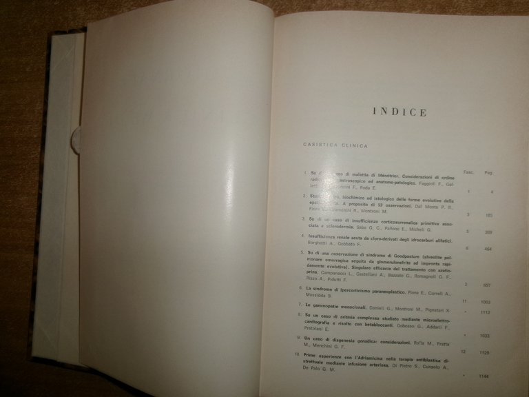 DOMENICO CAMPANACCI. Giornale di Clinica Medica 1969 12 fascicoli legati …