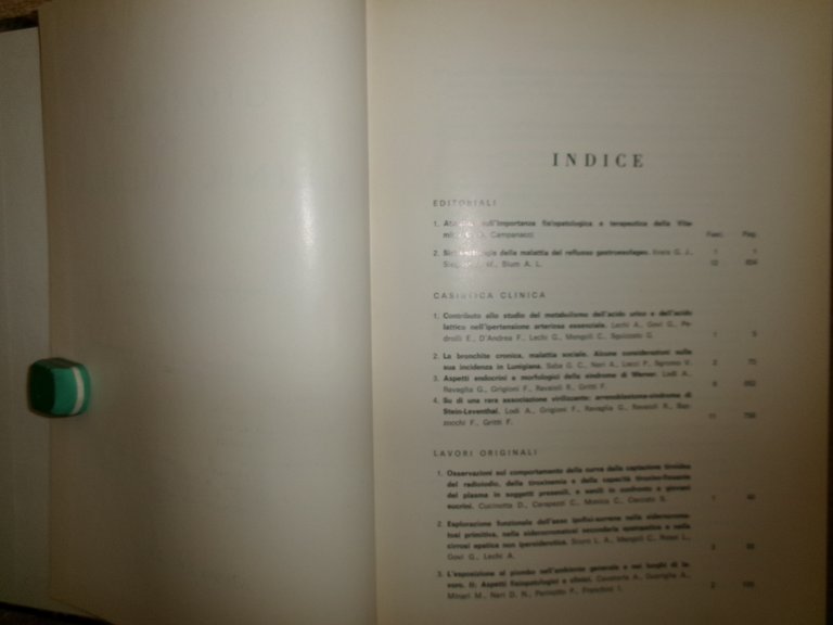 DOMENICO CAMPANACCI. Giornale di Clinica Medica 1974 - 12 fascicoli …