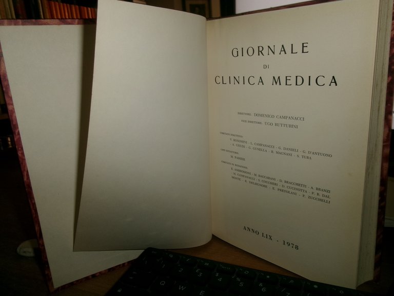 DOMENICO CAMPANACCI. Giornale di Clinica Medica 1978. 12 fascicoli legati …