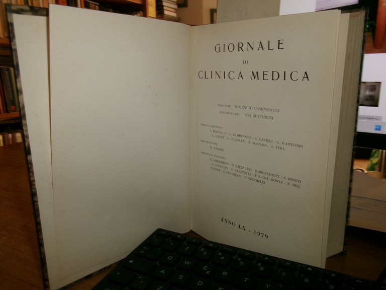 DOMENICO CAMPANACCI Giornale di Clinica Medica 1979. 12 fascicoli legati …