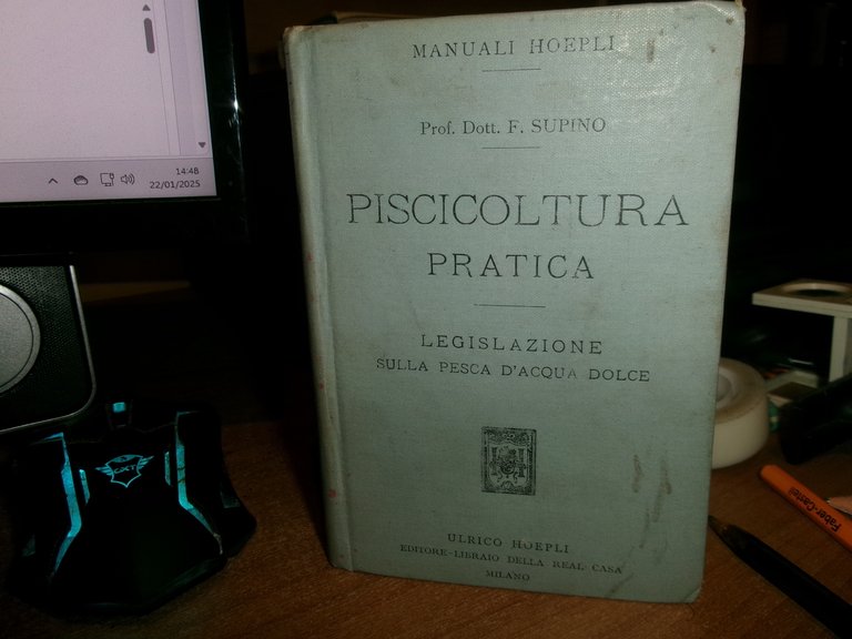Dott. FELICE SUPINO. PISCICOLTURA PRATICA Legislazione sulla Pesca d' acqua …