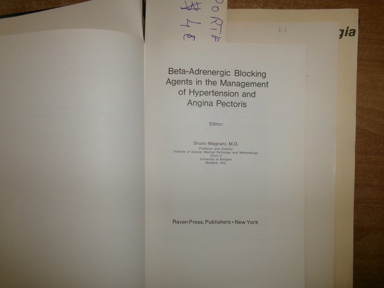 Dott. MAGNANI.AA. VV. Istituto di Cardiologia Pubblicazioni Scientifiche 1974-76