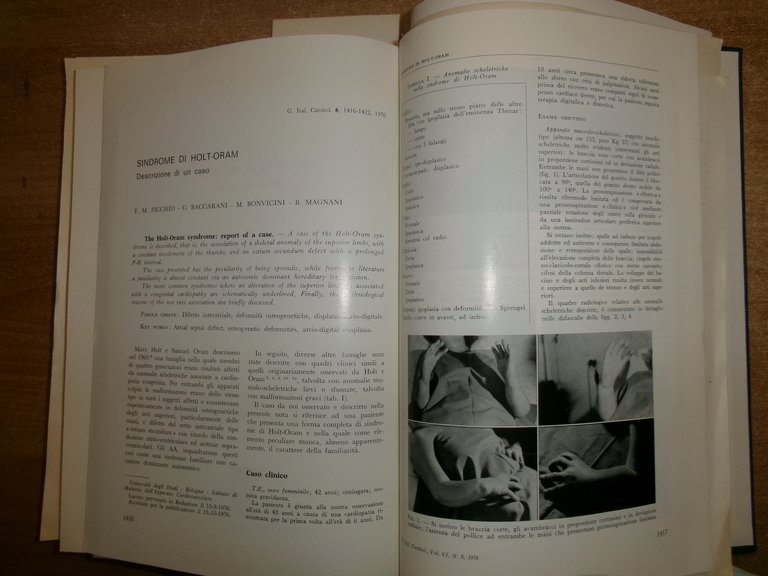 Dott. MAGNANI.AA. VV. Istituto di Cardiologia Pubblicazioni Scientifiche 1974-76