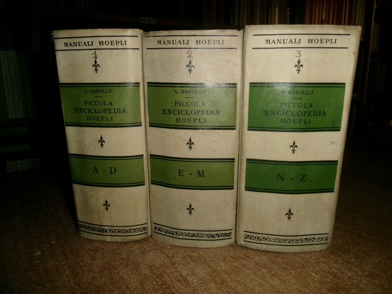 Dott. Prof. G. GAROLLO - Piccola Enciclopedia Hoepli seconda edizione …