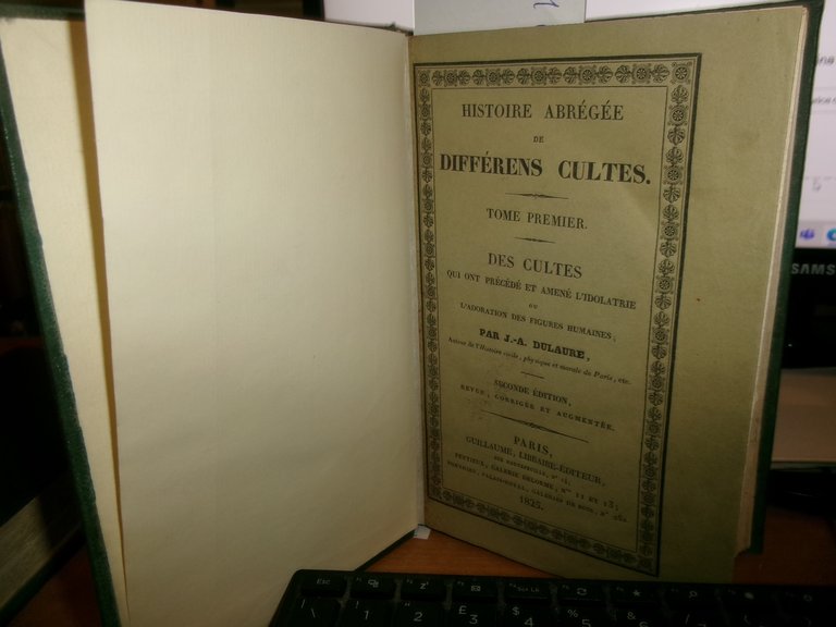 Dulaure, Jacques-Antoine (1755-1835). Histoire Abrégée de Différens Cultes 1825
