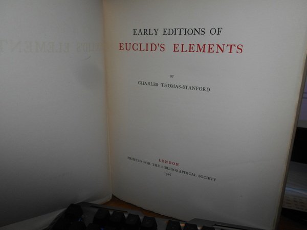 Early editions of Euclid's Elements