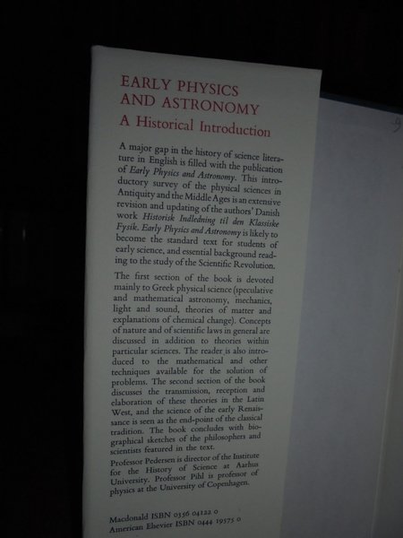 Early Physics & Astronomy. A Historical Introduction