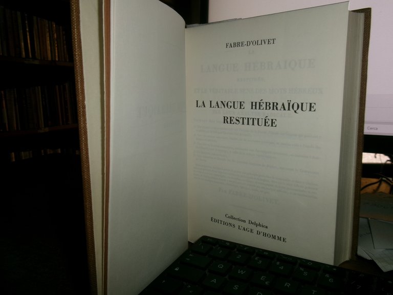 (Ebraica) La langue HÉBRAÏQUE restituée. Fabre-D' Olivet | Immagine Gallery 11
