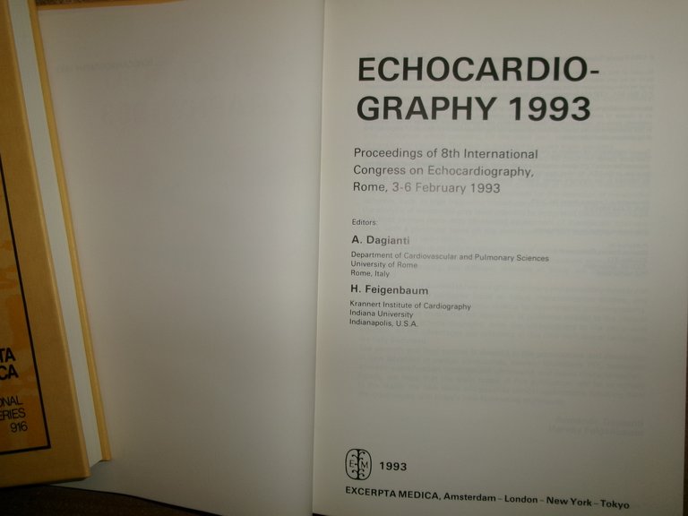 ECHO-CARDIOGRAPHY. A. DAGIANTI - H. FEIGENBAUM 1990 - 1993