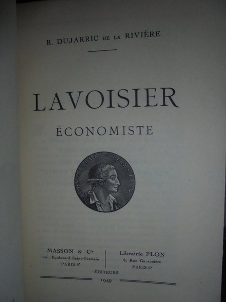 (Economia) LAVOISIER économiste