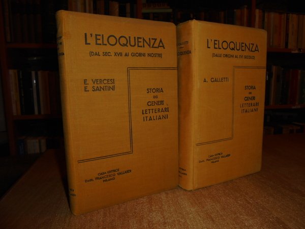 ELOQUENZA (Dalle origini al XVI secolo). (Dal secolo XVII ai …