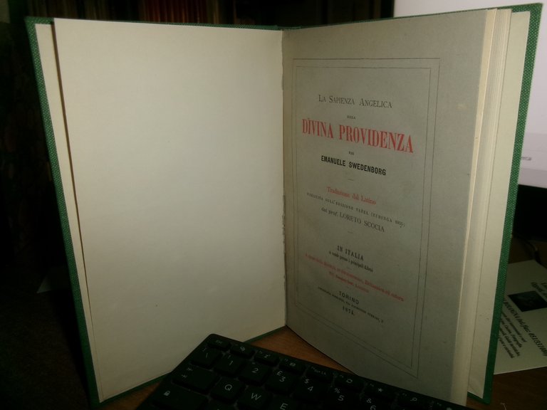 EMANUELE SWEDENBORG. La Sapienza Angelica sulla DIVINA PROVIDENZA 1877