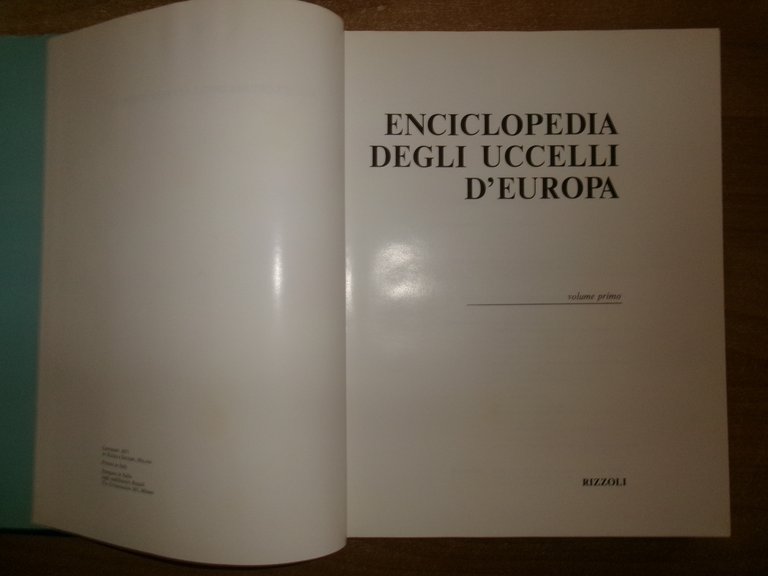Enciclopedia degli UCCELLI d' EUROPA a cura di Sergio Frugis. …