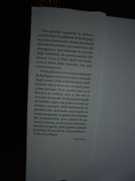 ENZO NASSO. Arte e invenzione. La scrittura