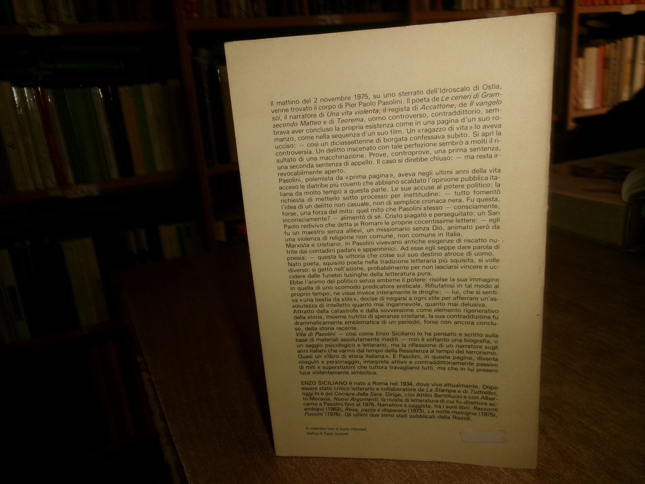 ENZO SICILIANO. Vita di Pasolini 1978