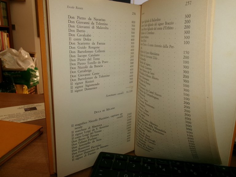 ERCOLE RICOTTI. Storia delle Compagnie di ventura in Italia 1965