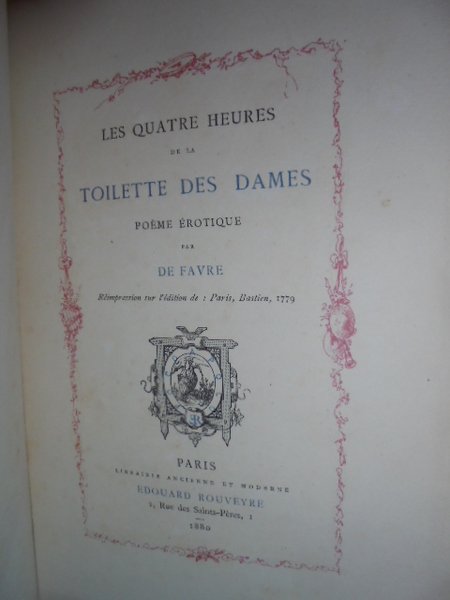 (Erotica) Les quatre Heures de la toilette des Dames