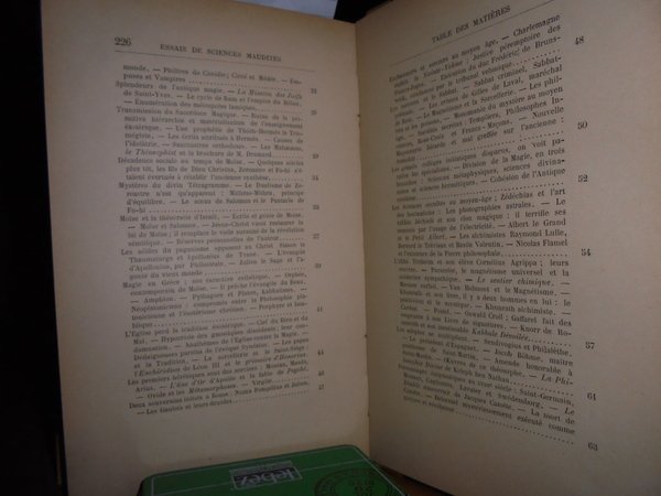(Esoterismo) ESSAIS de Sciences Maudites. Au Seuil du Mystère.