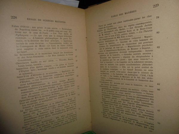 (Esoterismo) ESSAIS de Sciences Maudites. Au Seuil du Mystère.