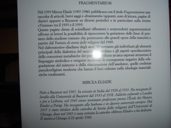 (Esoterismo) FRAGMENTARIUM