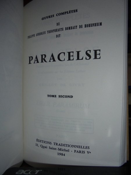 (Esoterismo) Oeuvres complètes de Philippe Aureolus Theophraste Bombast de hohenheim …
