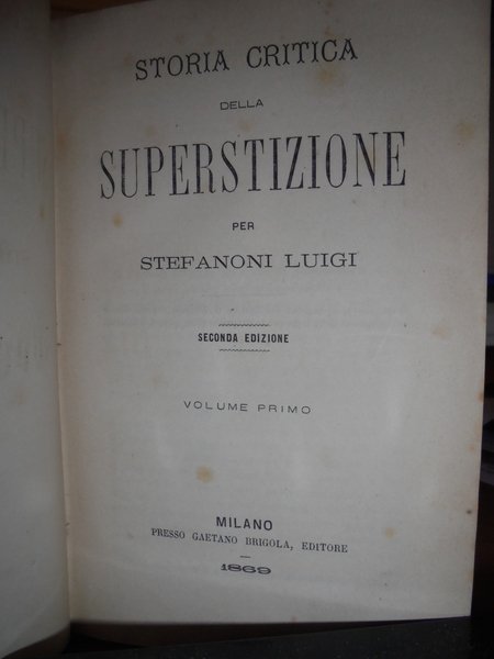 (Esoterismo) Storia critica della Superstizione