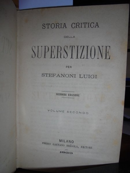 (Esoterismo) Storia critica della Superstizione