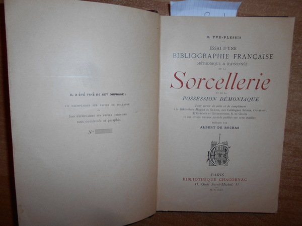 ESSAI D' UNE BIBLIOGRAPHIE Française Méthodique & Raisonnée de la …