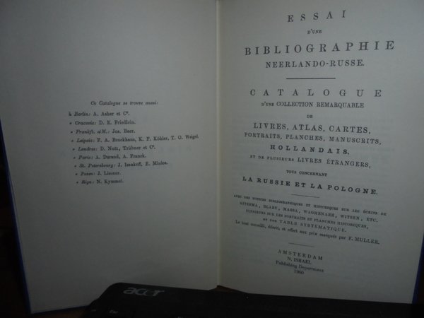 Essai d'une Bibliographie Néerlando-Russe
