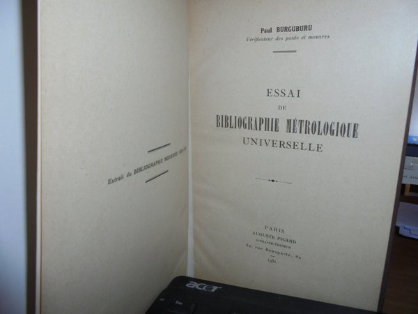 Essai de BIBLIOGRAPHIE Métrologique Universelle