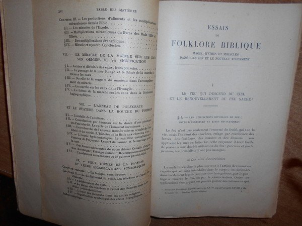 Essais de Folklore Biblique. Magie, Mythes et Miracles dans l' …