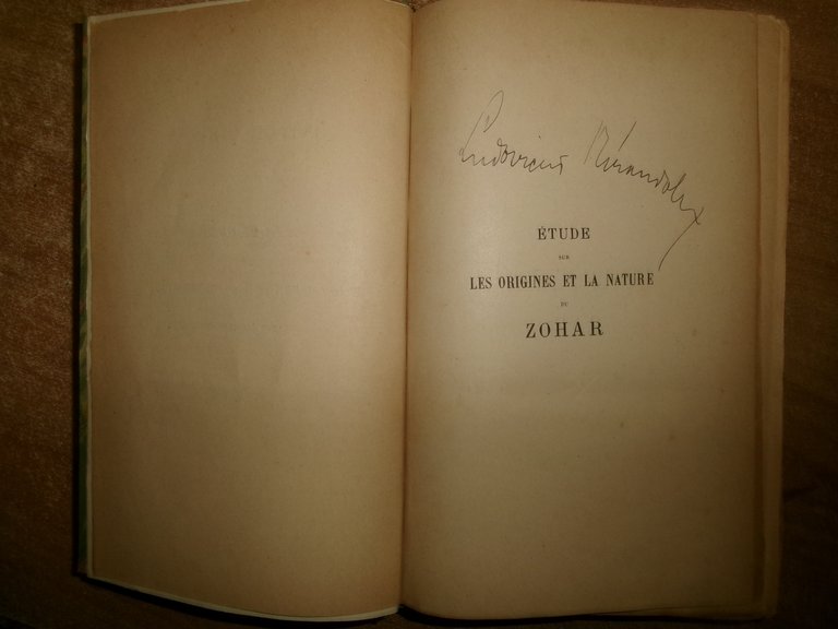ETUDE sur LES ORIGINES et LA NATURE du ZOHAR
