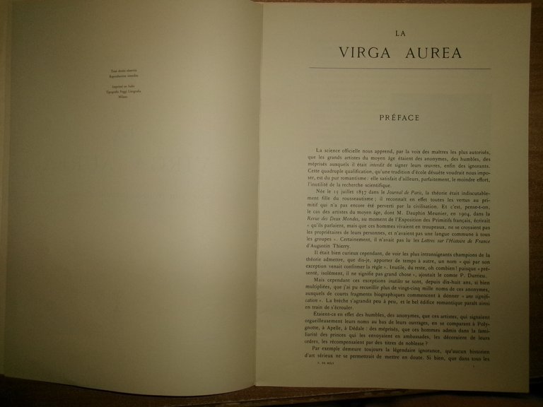 F. De Mély. LA VIRGA AUREA du Fr. J.-B. d' …