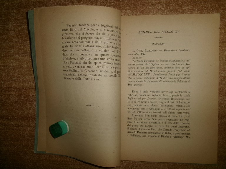 F. E. MECCHI. LATTANZIO e LA SUA PATRIA Appendice Bibliografica... …
