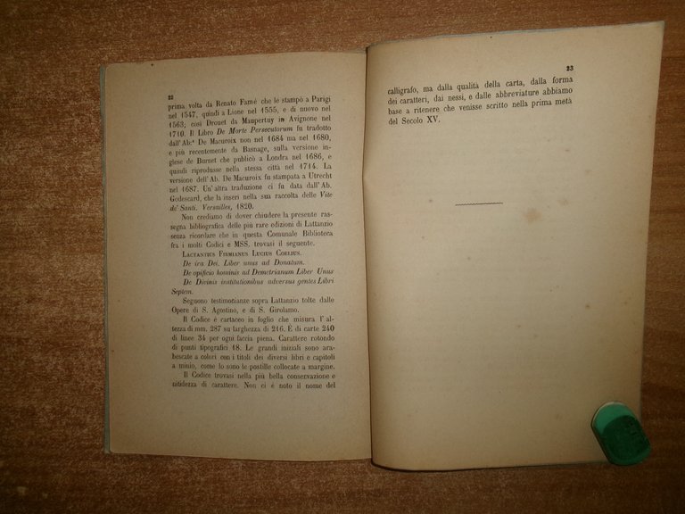 F. E. MECCHI. LATTANZIO e LA SUA PATRIA Appendice Bibliografica... …